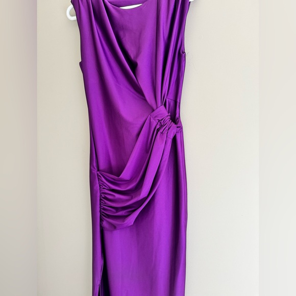PURPLE MIDI DRESS - Picture 4 of 6
